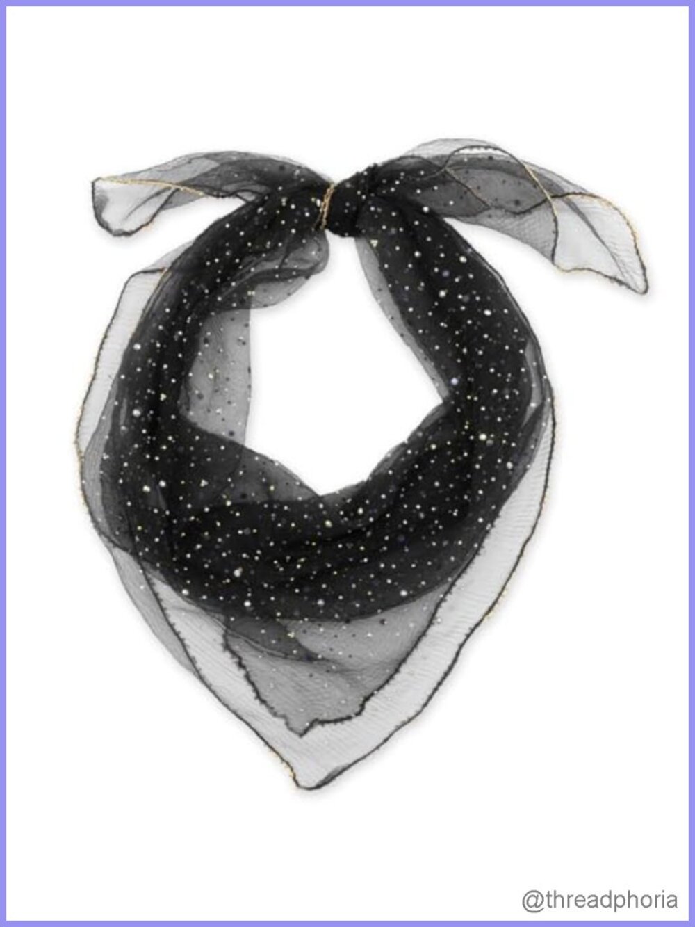 Sequin Rhinestone Head Scarf for Women - Glitter Hair Bandana